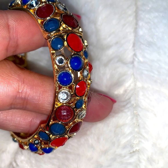 Gold Bracelet with Colored gems - Picture 3 of 3